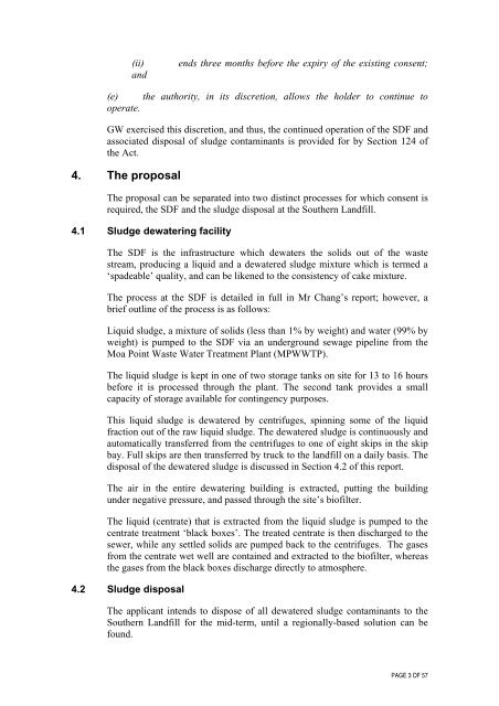 Decision report- Carey's Gully Sludge Dewatering Facility - Greater ...