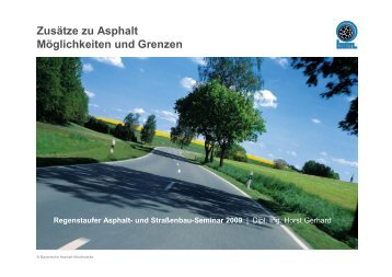 Zusätze zu Asphalt