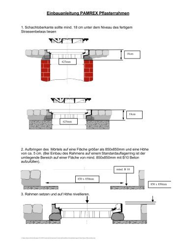 Einbau Pamrex Pflasterrahmen
