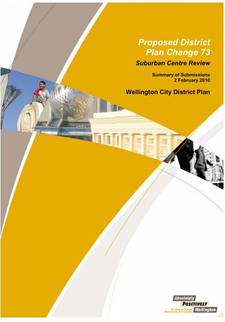 Proposed District Plan Change 73 - Wellington City Council