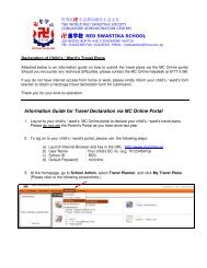 Information Guide for Travel Declaration via MC Online Portal