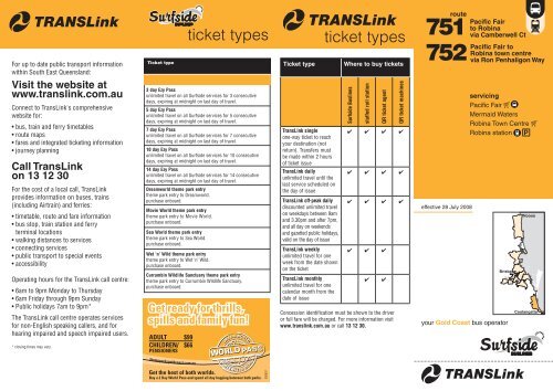 Route 751, 752 timetable - TransLink