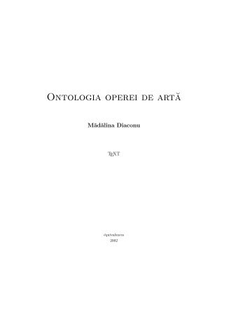 Ontologia operei de art˘a - Equivalences.org