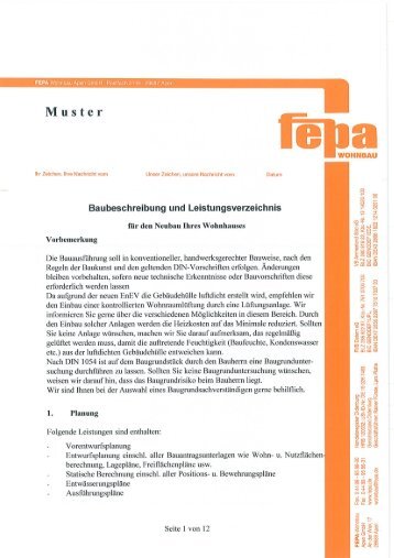 Download Musterbaubeschreibung.pdf - Fepa