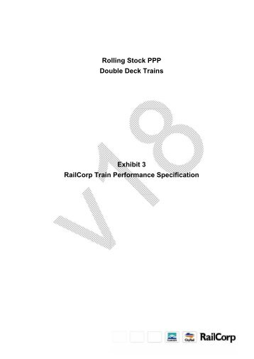 Exhibit 3 - Train Performance Specification - RailCorp