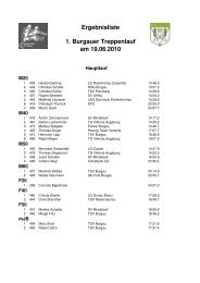 Ergebnisliste Treppenlauf 2010 - TSV Burgau