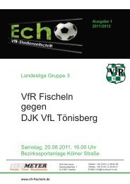 VfR Echo Stadionzeitschrift 2011-2012_1 - VfR Krefeld-Fischeln ...