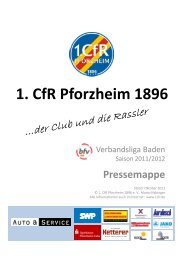Pressemappe - 1. CfR Pforzheim 1896