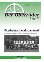 Stadionzeitung 13/2002 - Spvgg. 05 Frankfurt-Oberrad