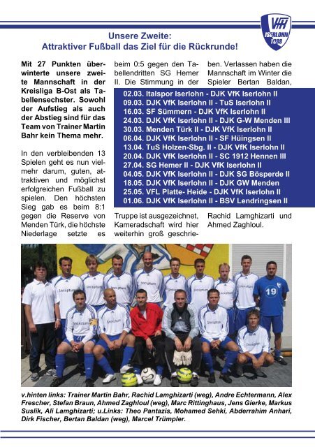 Ausgabe Februar 2008 - beim DJK VfK Iserlohn 1888 eV