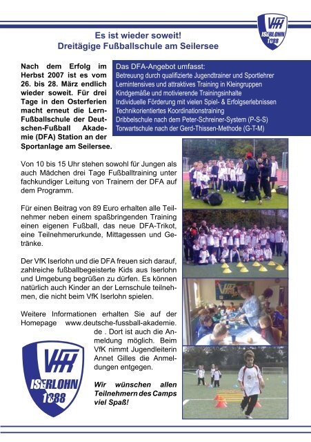 Ausgabe Februar 2008 - beim DJK VfK Iserlohn 1888 eV