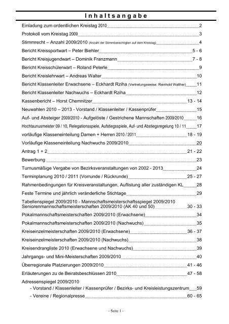 Kreistag 2010 Kreis Hochtaunus