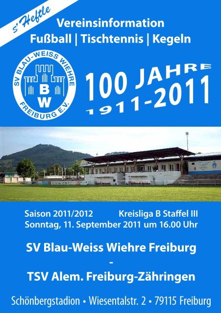 11.09.2011 SV Blau-Weiss Wiehre gegen TSV