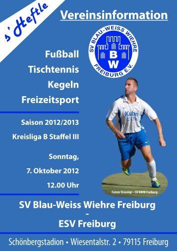 7.10.2012 SV Blau-Weiss Wiehre gegen ESV