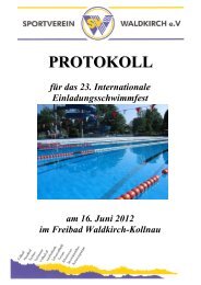 Protokoll 23. Internationales Einladungsschwimmfest ... - SV Waldkirch