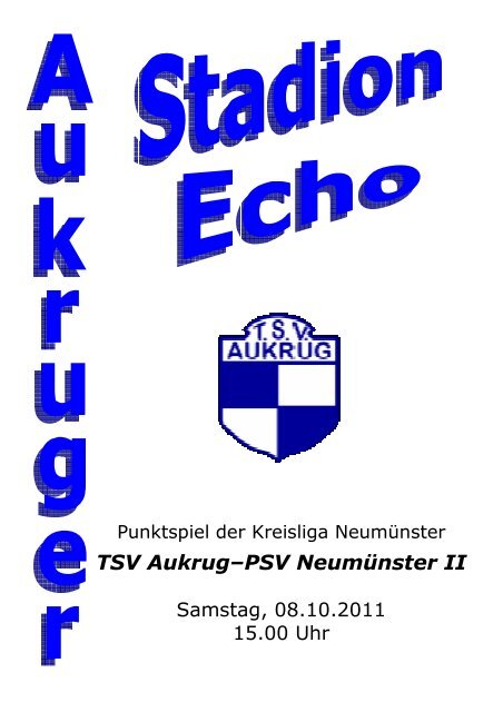 Fussball-Zeitung - TSV Aukrug