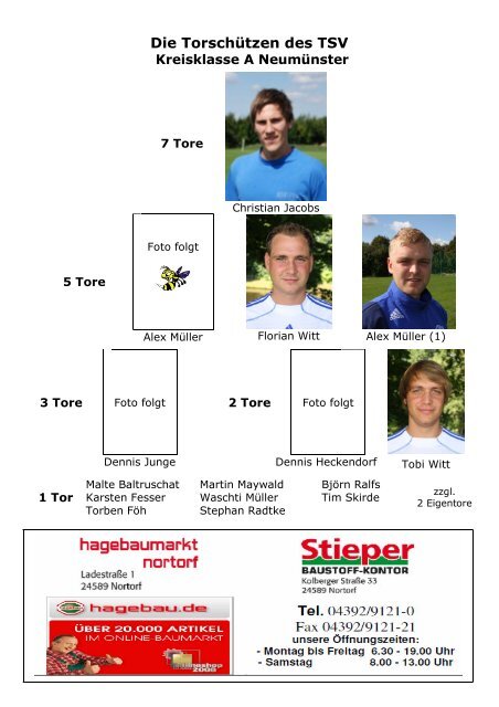 Fussball-Zeitung - TSV Aukrug