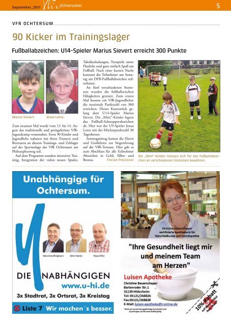 Ausgabe 09/2011 - Wir Ochtersumer