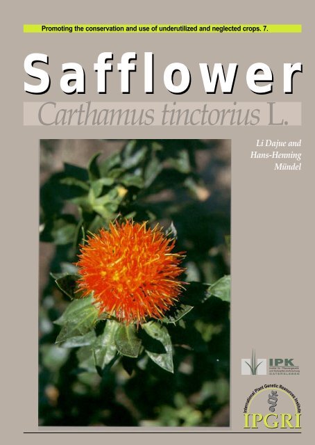 Safflower, Carthamus tinctorius L. - Bioversity International
