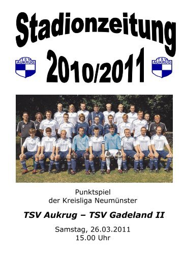 Fussballzeitung - TSV Aukrug