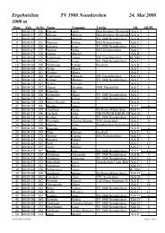1000 m 24. Mai 2008 Ergebnisliste TV 1908 Neunkirchen