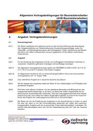 AVB Baumeisterarbeiten - Stadtwerke Kapfenberg Gmbh