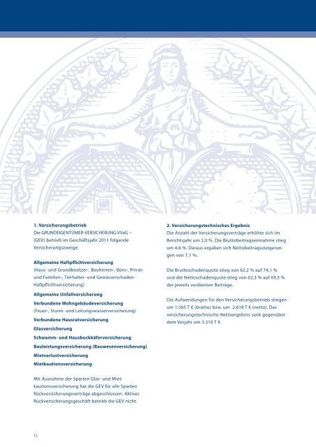Geschäftsbericht 2011 PDF, 2.16 MB - Grundeigentümer-Versicherung