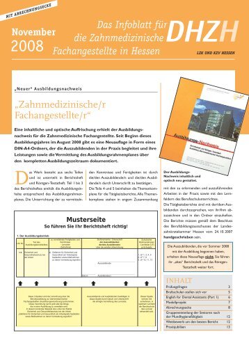 Das Infoblatt für die Zahnmedizinische Fachangestellte in Hessen