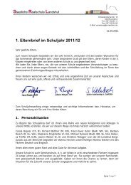 1. Elternbrief im Schuljahr 2011/12 - Realschule Landshut