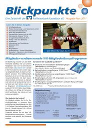 Blickpunkte Nov. 2011 - Raiffeisenbank Kastellaun eG