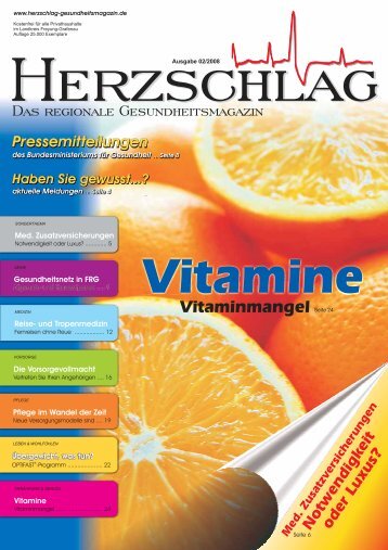 Vitaminmangel - HERZSCHLAG - Das regionale Gesundheitsmagazin