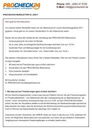 Newsletter 02/2011 - procheck24.de