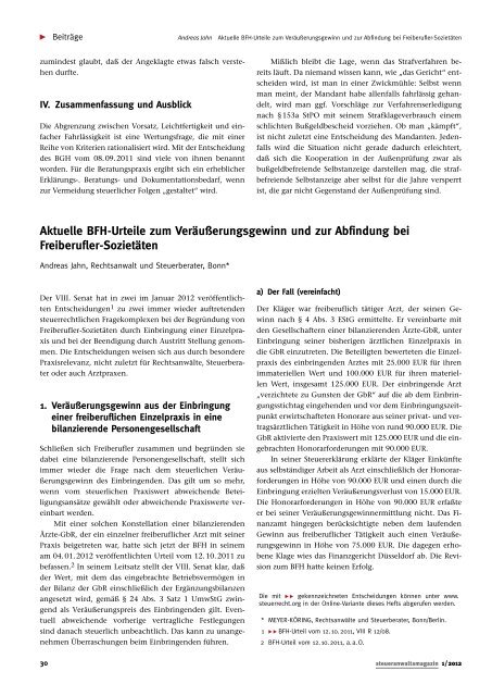 steueranwalts magazin - Arbeitsgemeinschaft Steuerrecht im ...