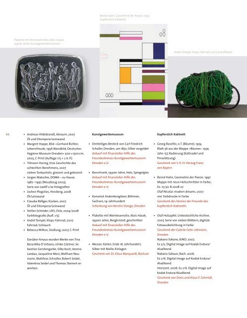 Jahresbericht 2008 - Staatliche Kunstsammlungen Dresden