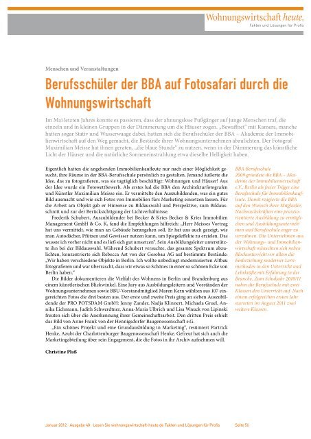 Artikel lesen - BBA