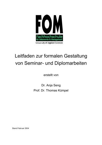 Formvorschriften der FOM