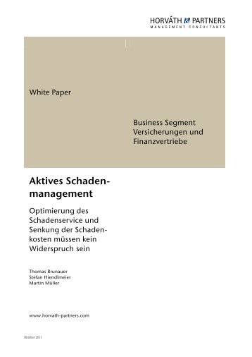 Aktives Schaden - Horváth & Partners Management Consultants