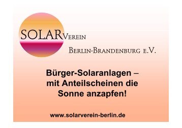 SOLAR Verein Berlin-Brandenburg E.V.