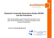 Deutscher Corporate Governance Kodex (DCGK) und ... - stw unisono