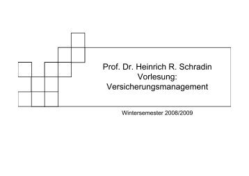 Versicherungsmanagement - Universität zu Köln