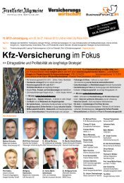 Kfz-Versicherung im Fokus - Businessforum21