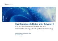 Das Operationelle Risiko unter Solvency II - metafinanz ...