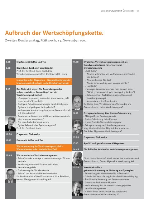 2. Handelsblatt-Jahrestagung. Versicherungsmarkt Österreich.
