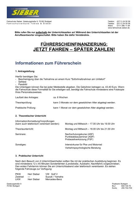 PDF-Version - Fahrschule Sieber