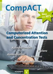Computerized Attention and Concentration Tests - Testzentrale