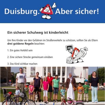 Ein sicherer Schulweg ist kinderleicht - Bürgerstiftung Duisburg