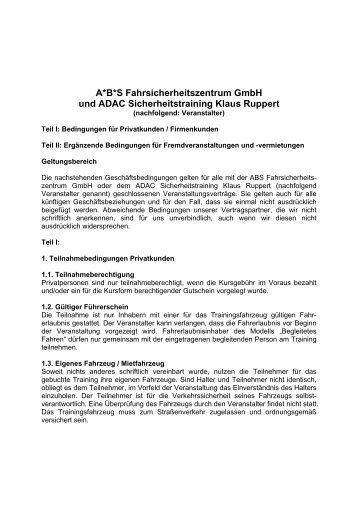 A*B*S Fahrsicherheitszentrum GmbH und ... - FSZ Grevenbroich