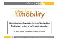 Dr. Martin Schairer (City of Stuttgart, Germany) - Cities for Mobility