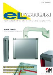 Schwerpunkt: Schränke / Netzwerke - elforum