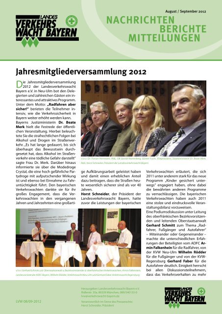 Jahresmitgliederversammlung 2012 NACHRICHTEN BERICHTE